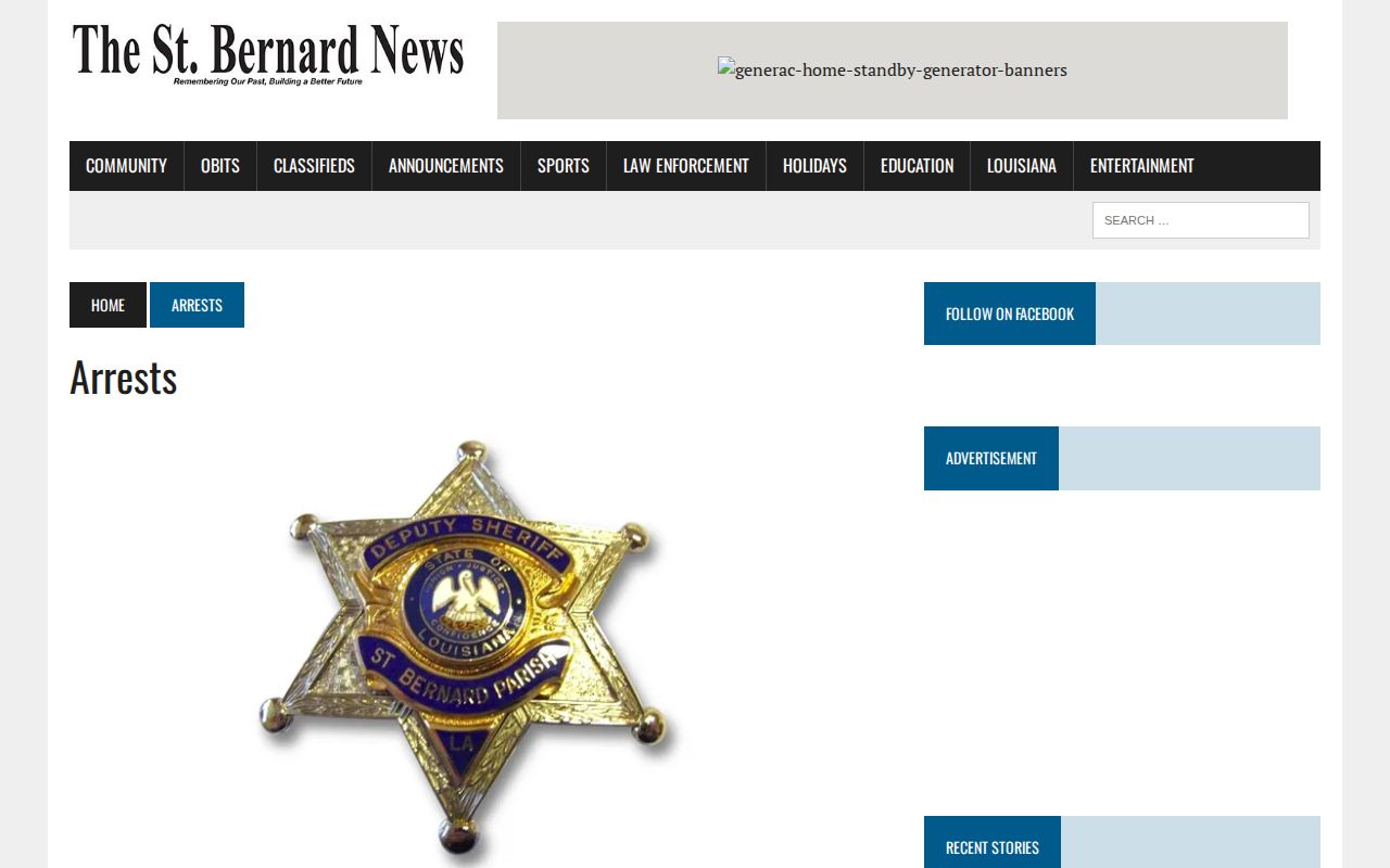 St. Bernard Parish police blotter archive in The St. Bernard News